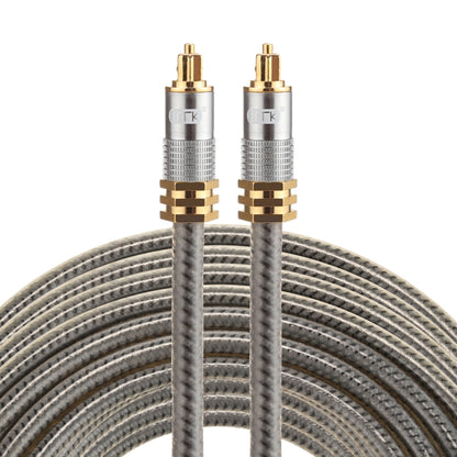EMK YL-A 15 เมตร OD8.0 มิลลิเมตรโลหะชุบทอง Toslink ชายชายสายสัญญาณเสียงดิจิตอล, Length: 15m