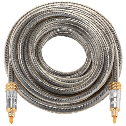 EMK YL-A 15 เมตร OD8.0 มิลลิเมตรโลหะชุบทอง Toslink ชายชายสายสัญญาณเสียงดิจิตอล, Length: 15m
