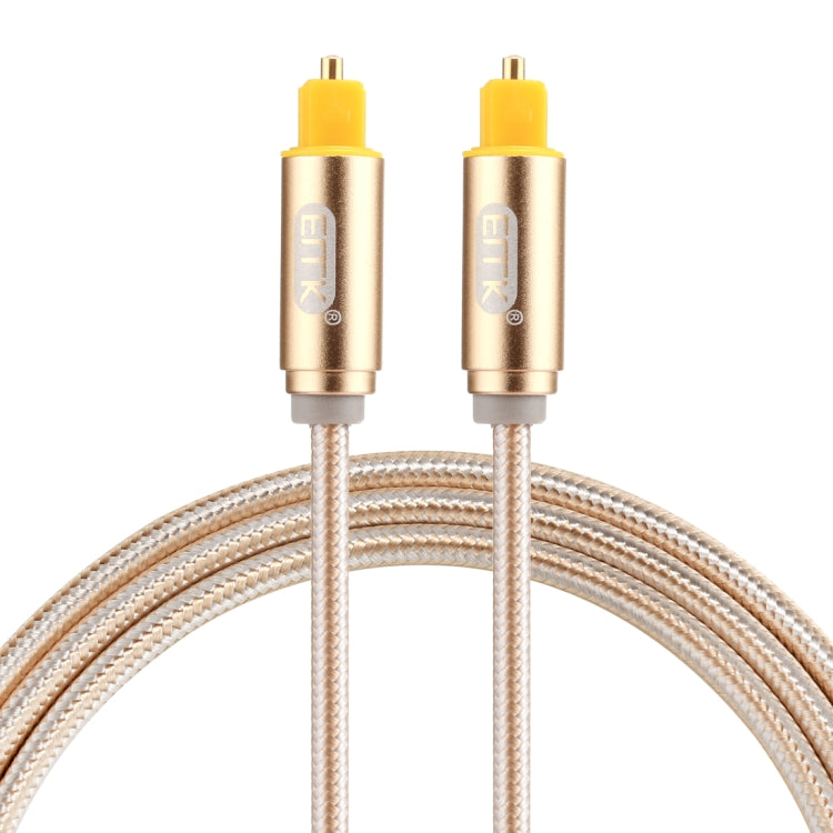 EMK 1m OD4.0mm หัวโลหะชุบทองทอสาย Toslink ชายไปชายสายสัญญาณเสียงดิจิตอล, Length: 1m