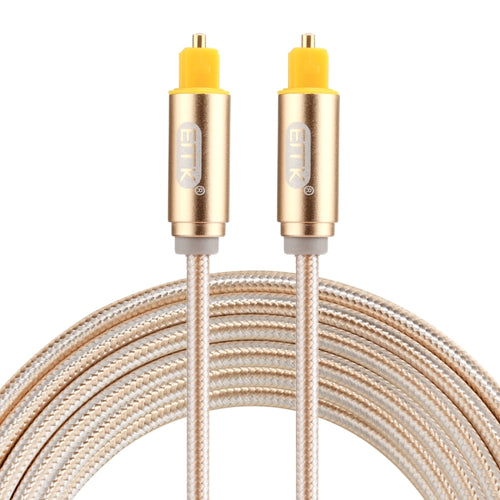 EMK 2 ม. OD4.0 มม. หัวโลหะชุบทองทอสาย Toslink ชายไปชายสายสัญญาณเสียงดิจิตอล, Length: 2m
