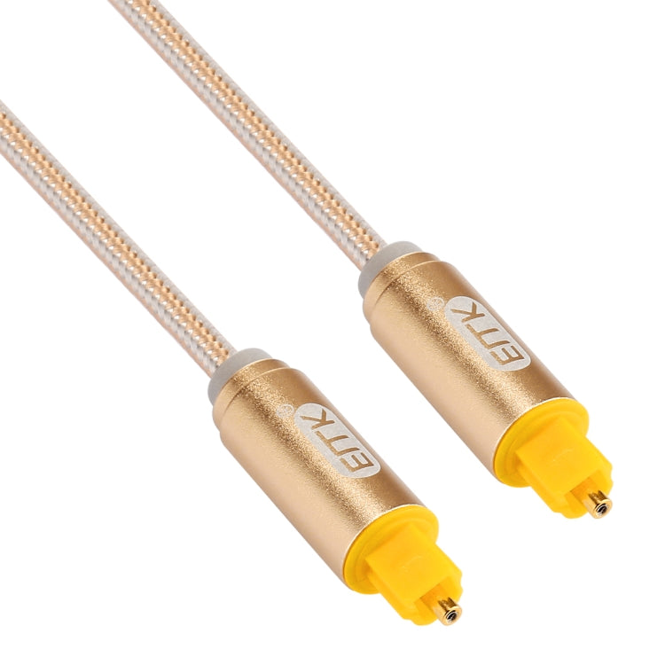 EMK 2 ม. OD4.0 มม. หัวโลหะชุบทองทอสาย Toslink ชายไปชายสายสัญญาณเสียงดิจิตอล, Length: 2m