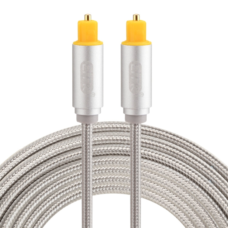 EMK 3 เมตร OD4.0 มิลลิเมตรโลหะชุบทองทอสาย Toslink ชายชายสายสัญญาณเสียงดิจิตอล, Length: 3m