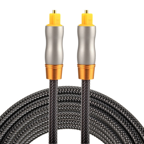 2 ม. OD6.0 มม. หัวโลหะชุบทองทอสาย Toslink ชายกับชายสายสัญญาณเสียงดิจิตอล, Length: 2m
