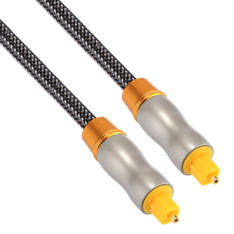 2 ม. OD6.0 มม. หัวโลหะชุบทองทอสาย Toslink ชายกับชายสายสัญญาณเสียงดิจิตอล, Length: 2m
