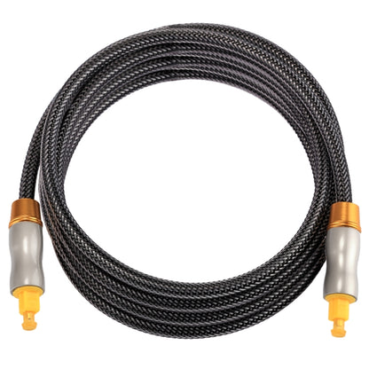 2 ม. OD6.0 มม. หัวโลหะชุบทองทอสาย Toslink ชายกับชายสายสัญญาณเสียงดิจิตอล, Length: 2m