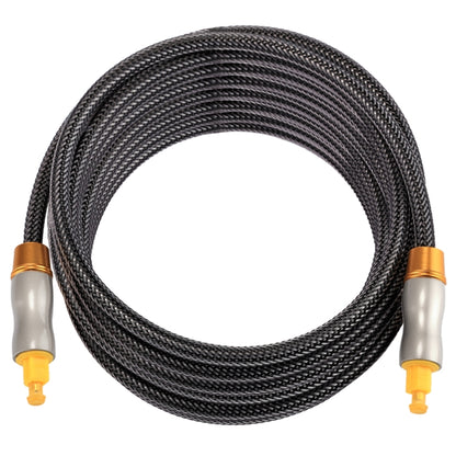 5m OD6.0mm หัวโลหะชุบทองทอสาย Toslink ชายไปชายสายสัญญาณเสียงดิจิตอล, Length: 5m