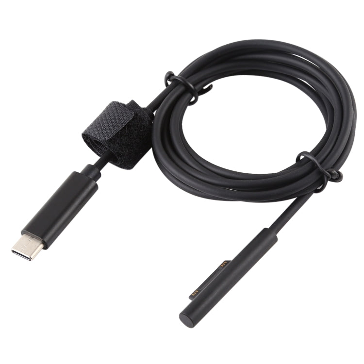 USB-C / Type-C ถึง 6 Pin Magnetic Male แล็ปท็อปสายชาร์จสำหรับ Microsoft Surface Pro 7/6/5 ความยาวสายเคเบิล: ประมาณ 1.5 ม., for Microsoft Surface Pro 7 / 6 / 5