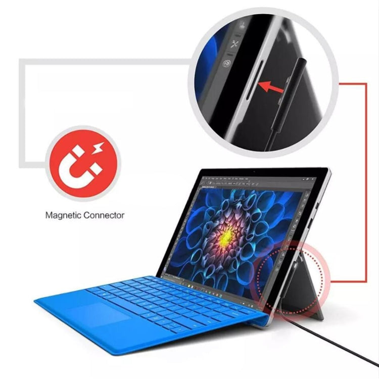 USB-C / Type-C ถึง 6 Pin Magnetic Male แล็ปท็อปสายชาร์จสำหรับ Microsoft Surface Pro 7/6/5 ความยาวสายเคเบิล: ประมาณ 1.5 ม., for Microsoft Surface Pro 7 / 6 / 5