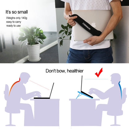 อลูมิเนียมอัลลอยด์แล็ปท็อปส่วนสูง Extender ที่วางขาตั้งพับคอมพิวเตอร์พกพาแบบพกพาวงเล็บกระจายความร้อนขนาด: 24.5x3.3x2.8 ซม.