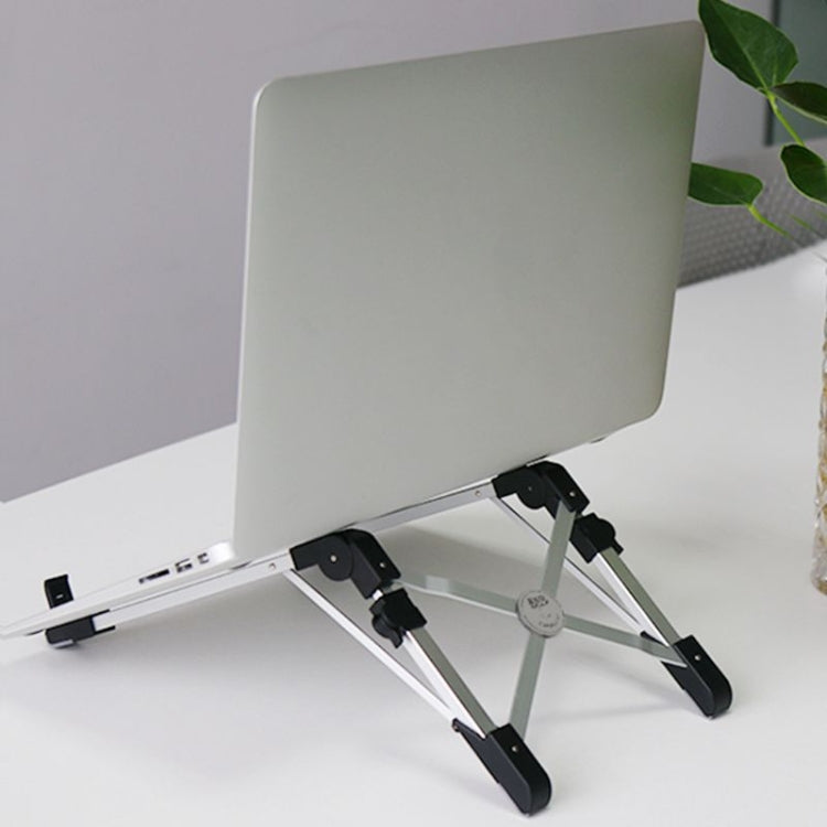 อลูมิเนียมอัลลอยด์แล็ปท็อปส่วนสูง Extender ที่วางขาตั้งพับคอมพิวเตอร์พกพาแบบพกพาวงเล็บกระจายความร้อนขนาด: 24.5x3.3x2.8 ซม.