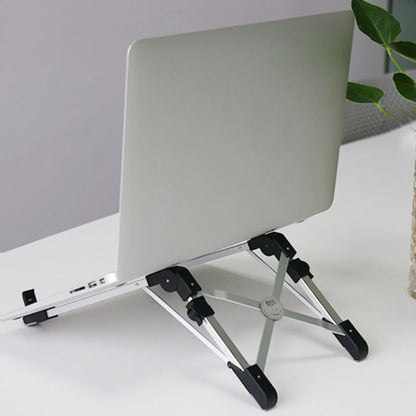 อลูมิเนียมอัลลอยด์แล็ปท็อปส่วนสูง Extender ที่วางขาตั้งพับคอมพิวเตอร์พกพาแบบพกพาวงเล็บกระจายความร้อนขนาด: 24.5x3.3x2.8 ซม.