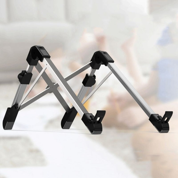 อลูมิเนียมอัลลอยด์แล็ปท็อปส่วนสูง Extender ที่วางขาตั้งพับคอมพิวเตอร์พกพาแบบพกพาวงเล็บกระจายความร้อนขนาด: 24.5x3.3x2.8 ซม.