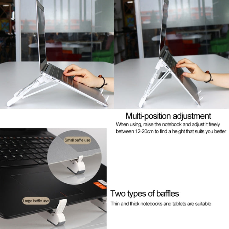 อลูมิเนียมอัลลอยด์แล็ปท็อปส่วนสูง Extender ที่วางขาตั้งพับคอมพิวเตอร์พกพาแบบพกพาวงเล็บกระจายความร้อนขนาด: 24.5x3.3x2.8 ซม.