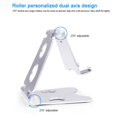 ROOSTAND R2 อลูมิเนียมอัลลอยด์เดสก์ท็อปแท็บเล็ตขายึดสิ่งประดิษฐ์ขี้เกียจพับคู่ขนาด: 6.4x7x9 ซม., R2 Black, R2 Champagne Gold, R2  Rose Gold, R2  Rose Red, R2  Silver