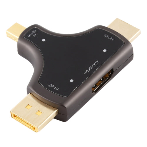 D62A DisplayPort + Mini DP + HDMI ชายเป็น HDMI หญิง 3 ใน 1 อะแดปเตอร์, D62A