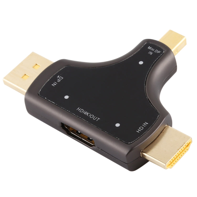 D62A DisplayPort + Mini DP + HDMI ชายเป็น HDMI หญิง 3 ใน 1 อะแดปเตอร์, D62A