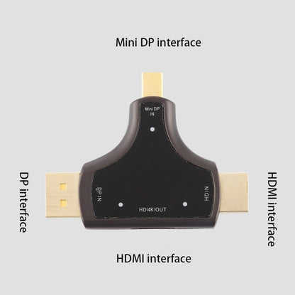 D62A DisplayPort + Mini DP + HDMI ชายเป็น HDMI หญิง 3 ใน 1 อะแดปเตอร์, D62A