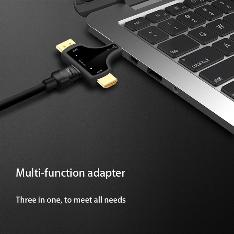 D62A DisplayPort + Mini DP + HDMI ชายเป็น HDMI หญิง 3 ใน 1 อะแดปเตอร์, D62A