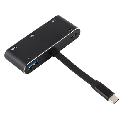 V126 UCB-C / Type-C ชายเป็น PD + HDMI + VGA + เสียง + USB 3.0 ตัวเมีย 5 ใน 1 Converter, 5 in 1