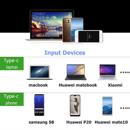 V126 UCB-C / Type-C ชายเป็น PD + HDMI + VGA + เสียง + USB 3.0 ตัวเมีย 5 ใน 1 Converter, 5 in 1