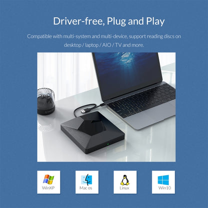 ORICO DVD-XD007 แบบพกพา USB 3.0 อินเทอร์เฟซภายนอก CD DVD ออปติคอลไดรฟ์ CD/DVD-RW Recorder