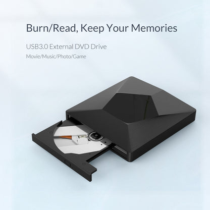 ORICO DVD-XD007 แบบพกพา USB 3.0 อินเทอร์เฟซภายนอก CD DVD ออปติคอลไดรฟ์ CD/DVD-RW Recorder