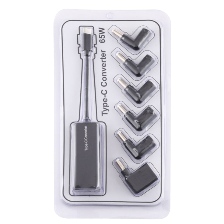 อะแดปเตอร์แปลงไฟแล็ปท็อป ตัวแปลง USB-C / Type-C 65W เป็นอะแดปเตอร์แปลงไฟ 6 in 1