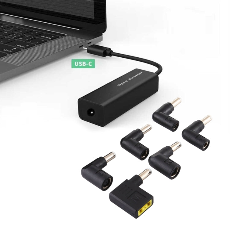 อะแดปเตอร์แปลงไฟแล็ปท็อป ตัวแปลง USB-C / Type-C 65W เป็นอะแดปเตอร์แปลงไฟ 6 in 1