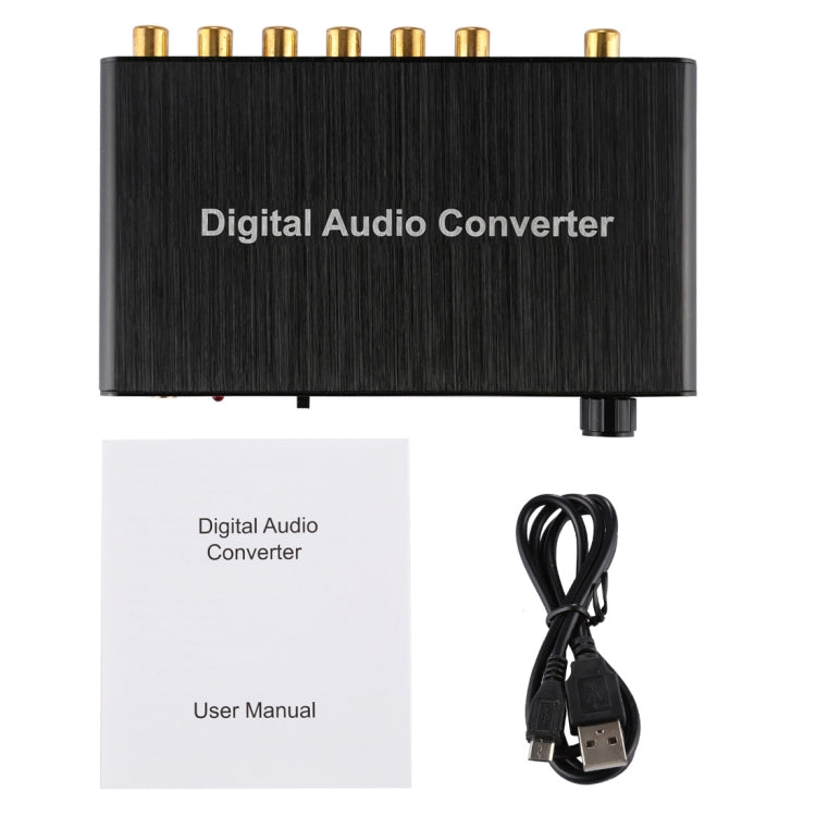 ตัวแปลงถอดรหัสเสียงดิจิตอล 2CH พร้อม Optical Toslink SPDIF Coaxial สำหรับโฮมเธียเตอร์ / PS4 / PS3 / XBOX360, รองรับการควบคุมระดับเสียง, AC-3, DTS