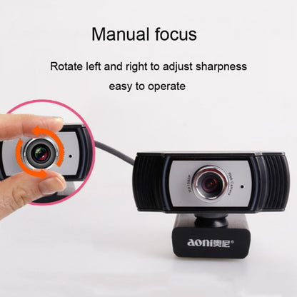 Aoni C33 Beauty FHD 1080P IPTV WebCam การประชุมทางไกลการสอนถ่ายทอดสดกล้องคอมพิวเตอร์พร้อมไมโครโฟน Plug and Play โดยไม่ต้องใช้ไดรฟ์, C33