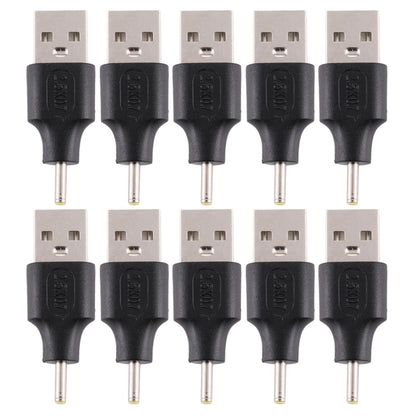 10 ชิ้น 2.5 x 0.7 มม. ชายกับ USB 2.0 ชาย DC Power Plug เชื่อมต่อ, 2.5 x 0.7mm