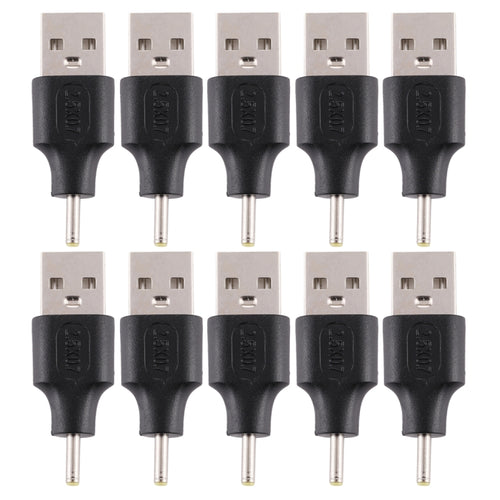 10 ชิ้น 2.5 x 0.7 มม. ชายกับ USB 2.0 ชาย DC Power Plug เชื่อมต่อ, 2.5 x 0.7mm