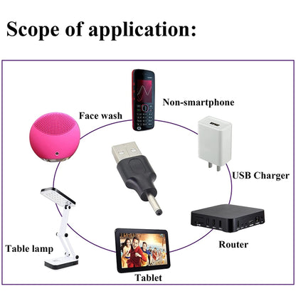 10 ชิ้น 2.5 x 0.7 มม. ชายกับ USB 2.0 ชาย DC Power Plug เชื่อมต่อ, 2.5 x 0.7mm