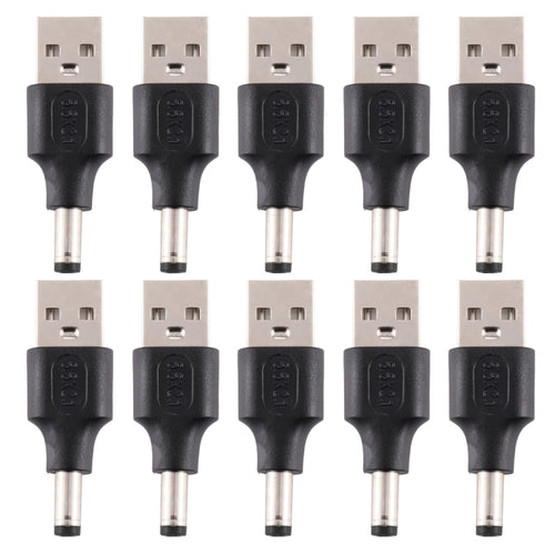 10 ชิ้น 5.5 x 2.1 มม. ชายกับ USB 2.0 ชาย DC Power Plug เชื่อมต่อ, 5.5 x 2.1mm