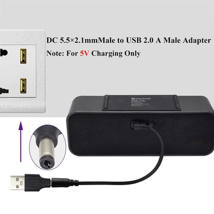 10 ชิ้น 5.5 x 2.1 มม. ชายกับ USB 2.0 ชาย DC Power Plug เชื่อมต่อ, 5.5 x 2.1mm