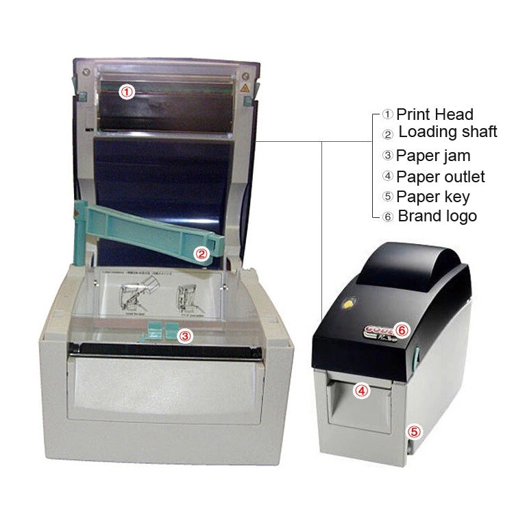 GODEX EZ-DT2 เครื่องพิมพ์บาร์โค้ดฉลากปรับเทียบความร้อนแบบมีกาวในตัว