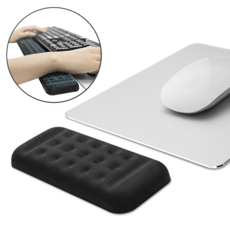 แผ่นรองเมาส์เมมโมรี่โฟมสำหรับคีย์บอร์ดแบบ Mechanical Keyboard ขนาด : มือเดียว (สีดำ), Size : Single Hand