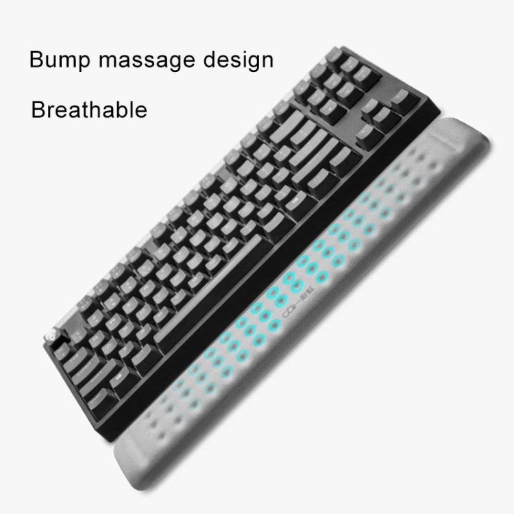แผ่นรองเมาส์เมมโมรี่โฟมสำหรับคีย์บอร์ดแบบ Mechanical Keyboard ขนาด : มือเดียว (สีดำ), Size : Single Hand