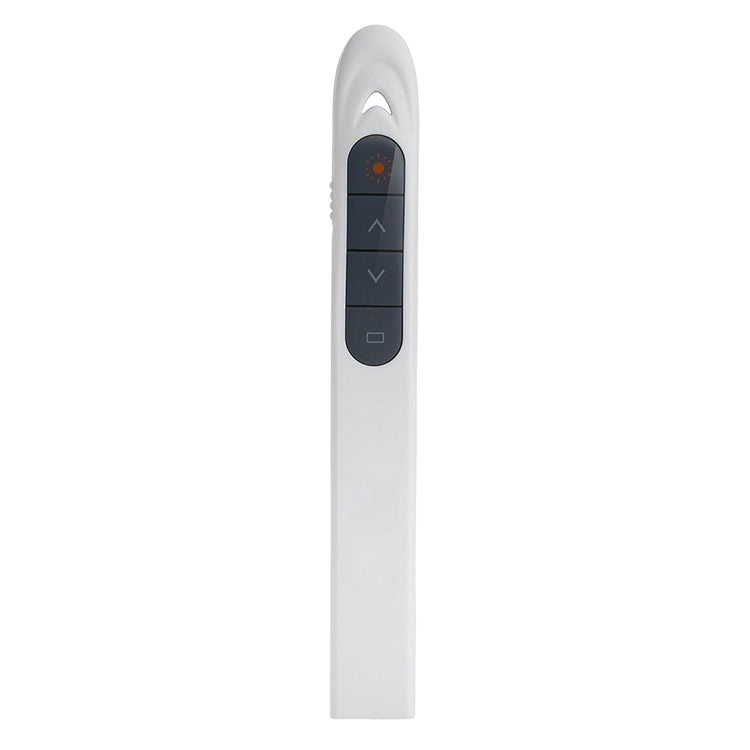 XM930 2.4GHz เลเซอร์ไร้สาย PowerPoint หน้าเปลี่ยนปากกามัลติมีเดียการนำเสนอไร้สายปากกาฉายภาพพร้อมตัวรับสัญญาณ USB สนับสนุนเตือนแบตเตอรี่ต่ำระยะการควบคุมระยะไกล: 100 เมตร, 100m White, 100m Black