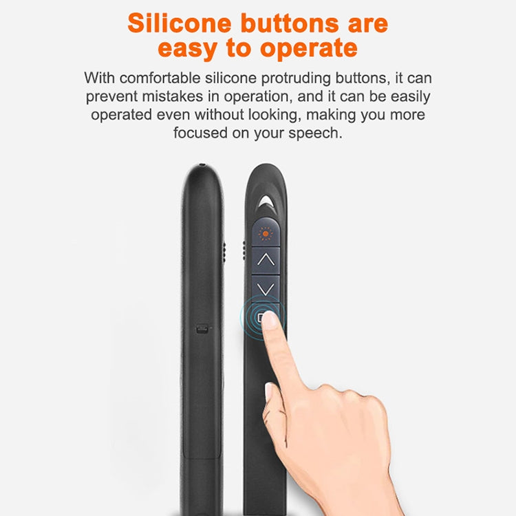 XM930 2.4GHz เลเซอร์ไร้สาย PowerPoint หน้าเปลี่ยนปากกามัลติมีเดียการนำเสนอไร้สายปากกาฉายภาพพร้อมตัวรับสัญญาณ USB สนับสนุนเตือนแบตเตอรี่ต่ำระยะการควบคุมระยะไกล: 100 เมตร, 100m White, 100m Black