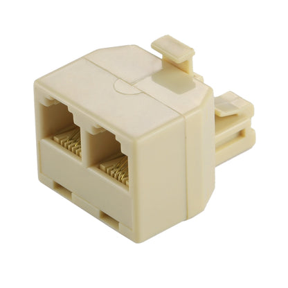 RJ11 พอร์ตคู่เดสก์ท็อปโทรศัพท์สายต่อ Extender Connector Adapter, 2 RJ11 Female to RJ11 Male
