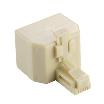 RJ11 พอร์ตคู่เดสก์ท็อปโทรศัพท์สายต่อ Extender Connector Adapter, 2 RJ11 Female to RJ11 Male