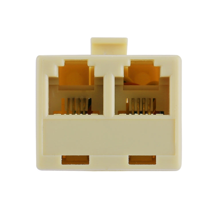 RJ11 พอร์ตคู่เดสก์ท็อปโทรศัพท์สายต่อ Extender Connector Adapter, 2 RJ11 Female to RJ11 Male