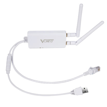 VONETS VAP11S 2.4G Mini Wireless Bridge 300Mbps WiFi Repeater พร้อม 2 เสาอากาศ, VAP11S
