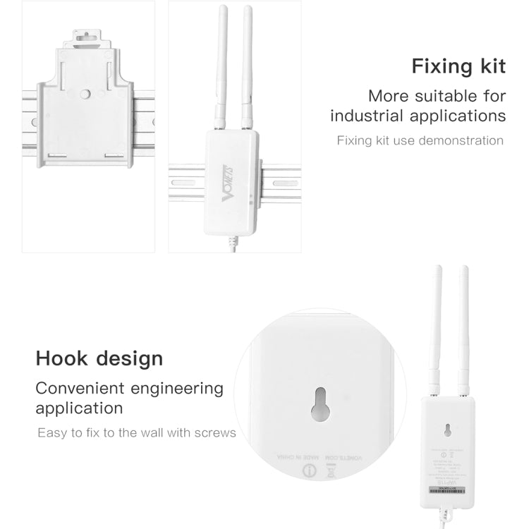 VONETS VAP11S 2.4G Mini Wireless Bridge 300Mbps WiFi Repeater พร้อม 2 เสาอากาศ, VAP11S