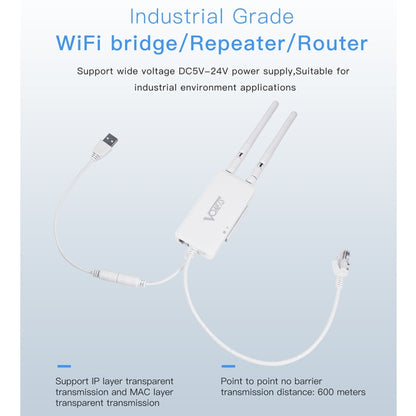 VONETS VAP11S 2.4G Mini Wireless Bridge 300Mbps WiFi Repeater พร้อม 2 เสาอากาศ, VAP11S