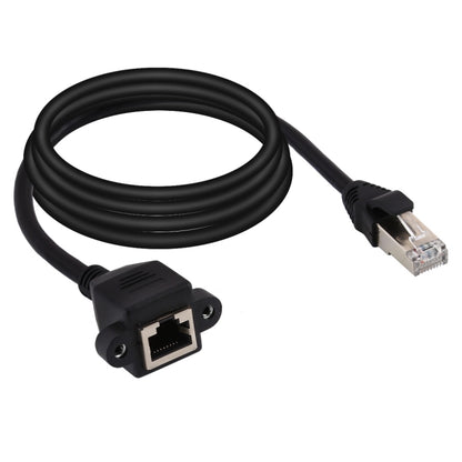 สายเคเบิลต่อขยายล็อคสกรูยึดแผงเครือข่าย RJ45 ตัวเมียถึงตัวผู้ CAT6E ความยาว: 3 ม, Length: 3m