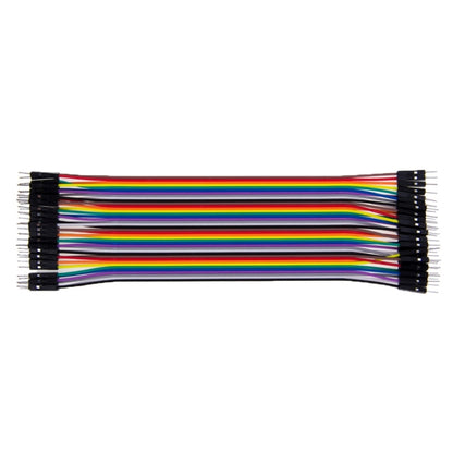 หลากสี 40 Pin Breadboard Jumper สายริบบิ้นสาย, Male to Male
