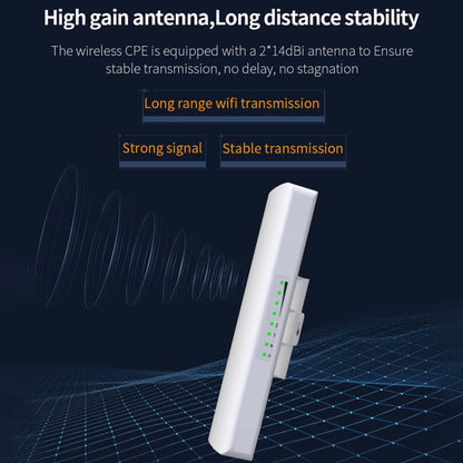 COMFAST CF-E312A Qualcomm AR9344 5.8GHz 300Mbps/s สะพานเครือข่ายไร้สาย ABS กลางแจ้งพร้อมอะแดปเตอร์ POE