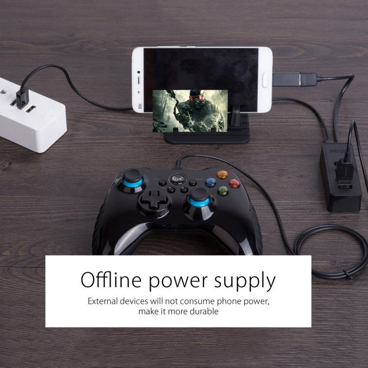 ORICO W5P-U2-100 USB 2.0 ฮับเดสก์ท็อปพร้อมสายไฟ Micro USB ขนาด 100 ซม., W5P-U2-100 Black